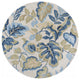 5'6" Round Polyester Ivory Area Rug