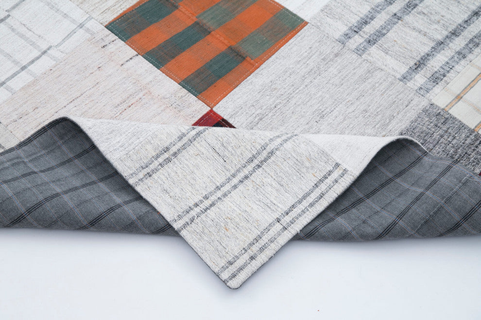 Rug N Carpet - Handmade Anatolian 6' 7'' x 9' 10'' Unique Patchwork Kilim Rug