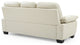 Nipomo Faux Leather Sofa, Pearl