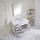 Newcastle Single Vanity, White, 42 in, Single Sink