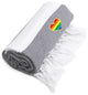 Diamond Cheerful Rainbow Heart Pestemal Beach Towel, Grey