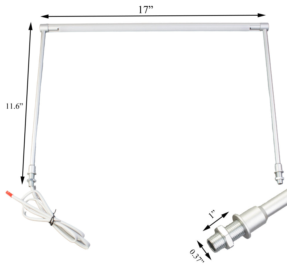 17" Horizontal LED Pole light 4000K for Jewelry showcase