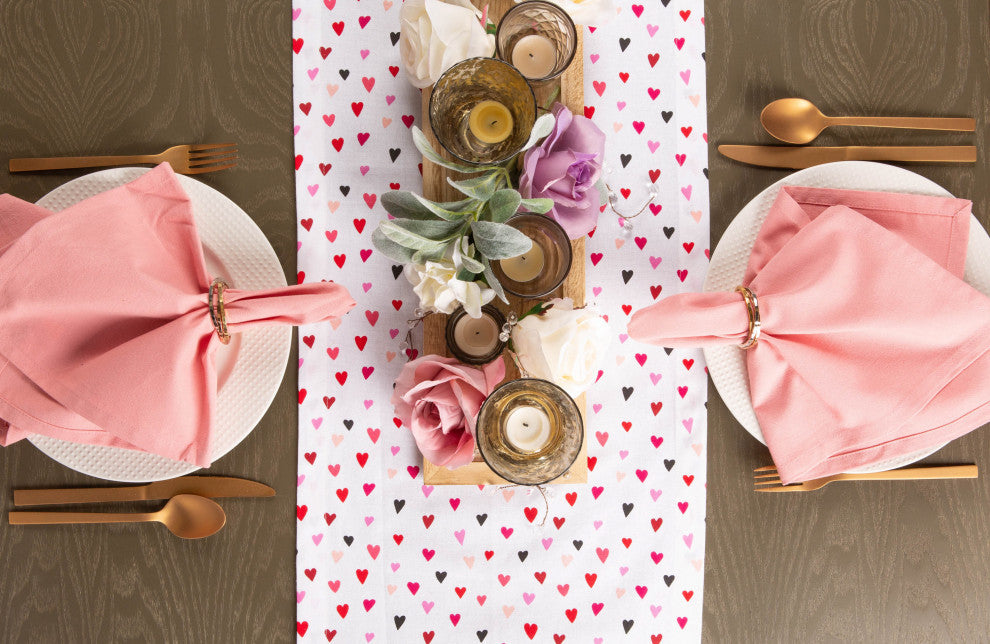 DII Confetti Hearts Print Table Runner