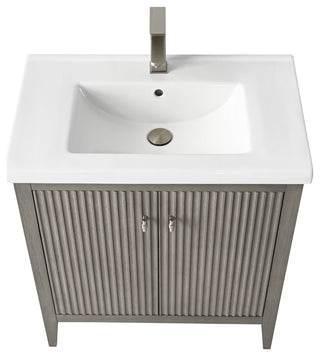 Vanity Art Freestanding Vanity, Driftwood Gray, 30", Single Sink, Brushed Nickel