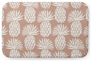24" x 17" Pineapple Pattern Bathmat, Mauve