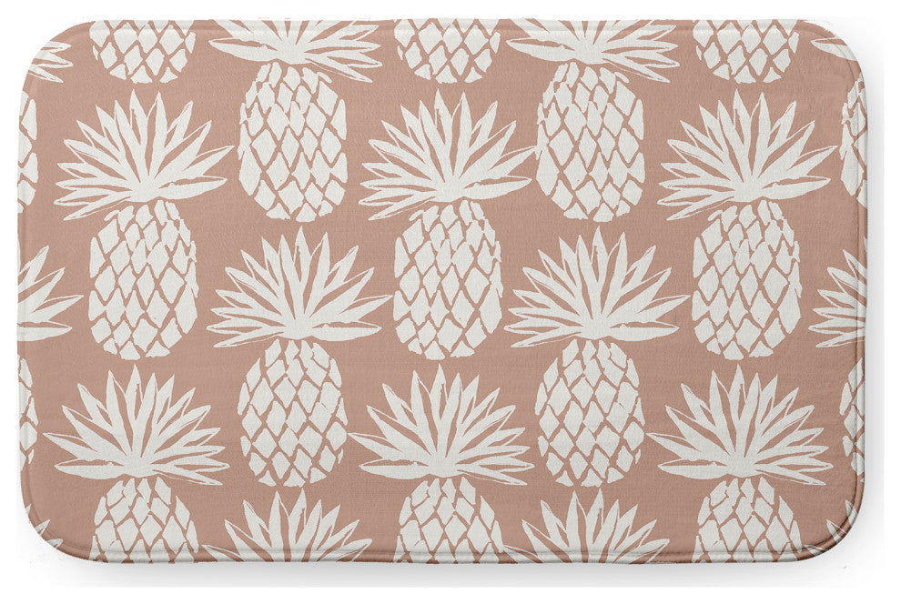 24" x 17" Pineapple Pattern Bathmat, Mauve
