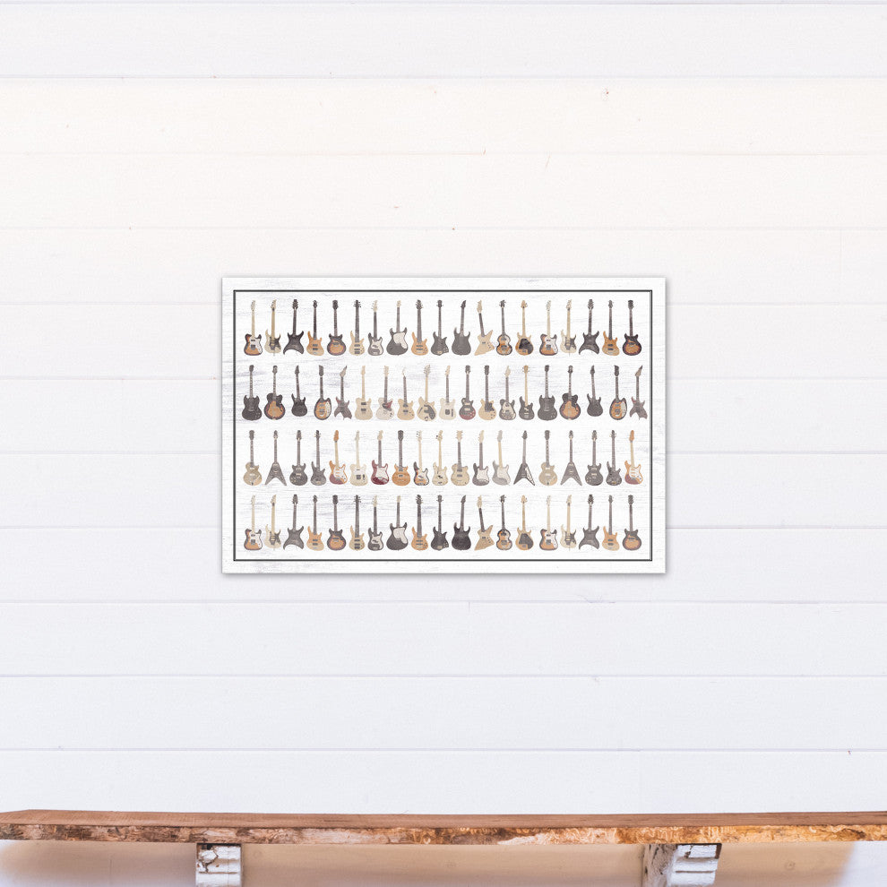 Guitars Montage II 24x36 Canvas Wall Art