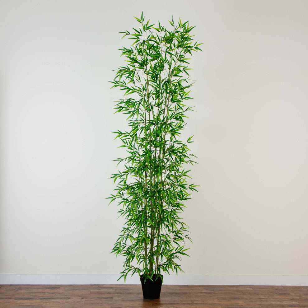 Another lifestyle shot showing the bamboo tree in a home setting; full product visible.