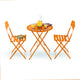 Metal 3-Piece Bistro Set, Orange