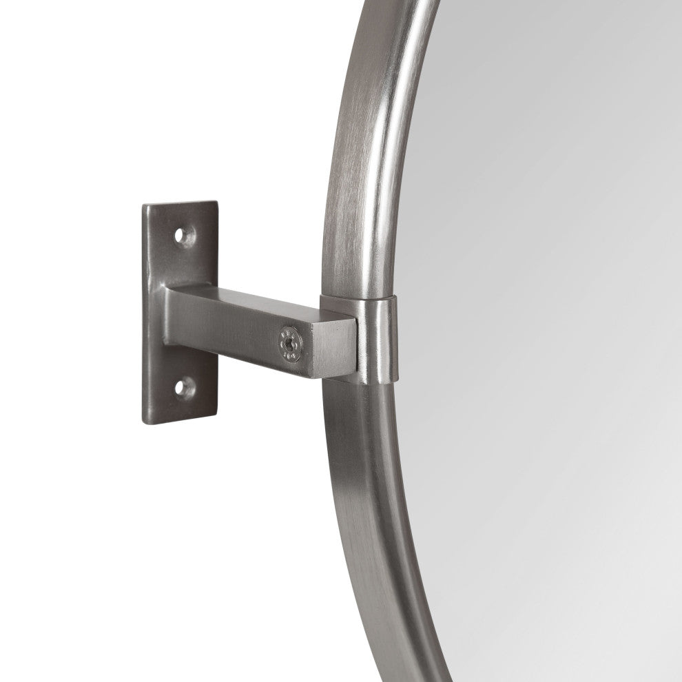 Taurus Pivot Wall Mirror, Silver 26x24