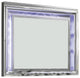 Benzara BM252504 Wall Mirror With LED light and Wooden Frame, Silver