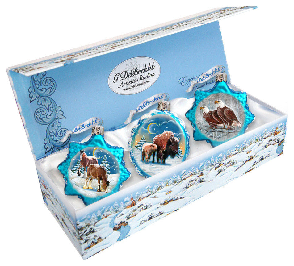 Winter Family, Set of 3 Ornament