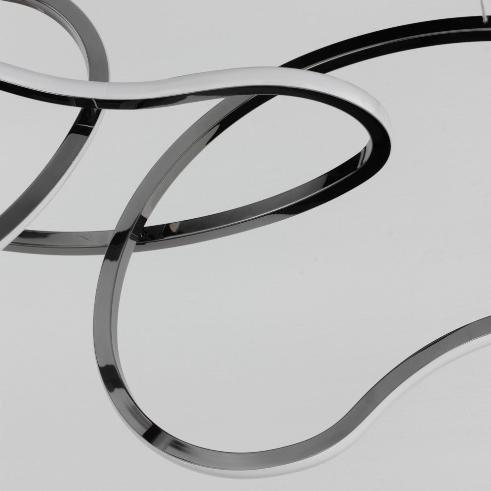 ET2 E24618 Unity 69"W LED Abstract Linear Chandelier - Brushed Champagne