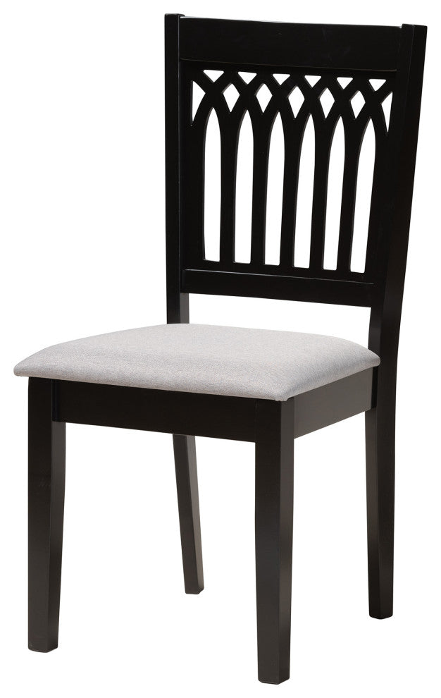 Marsala Modern Collection, Gray/Dark Brown, 6-Piece Dining Set