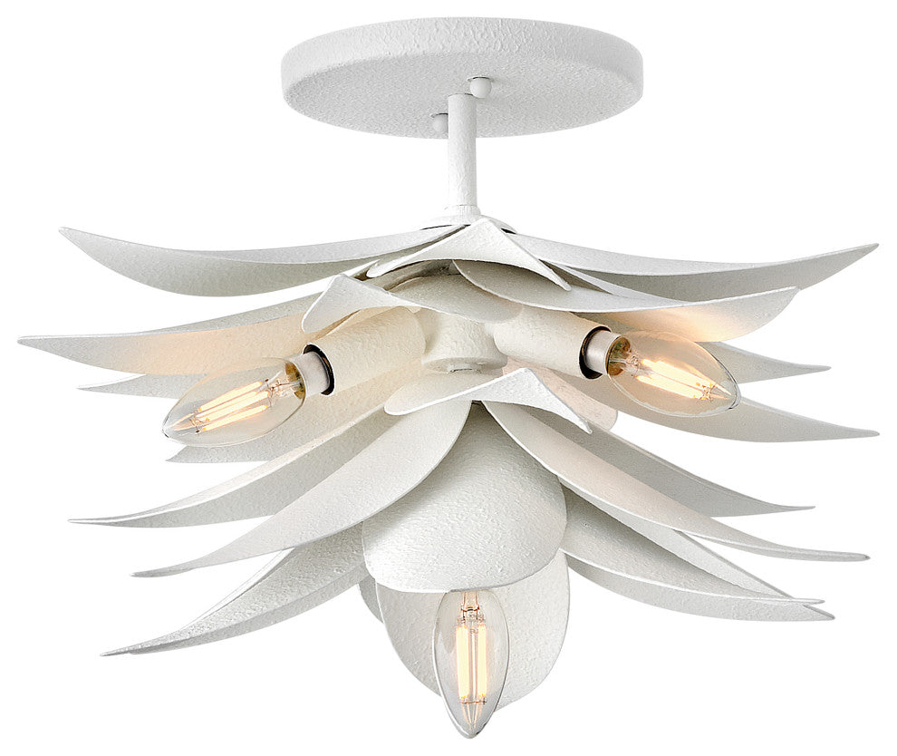 Fredrick Ramond Agave Large Convertible Pendant, Textured Plaster
