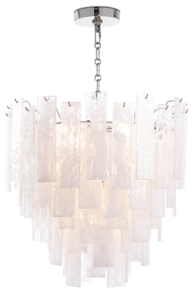 Glacier Chandelier Small, Polished Nickel