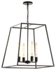 Hutson 4-Light 21" Iron Modern Angled LED Pendant, Black by JONATHAN  Y