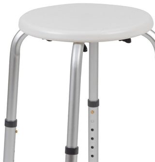 HERCULES Series 300 Lb. Capacity, Adjustable Bath and Shower Stool, White