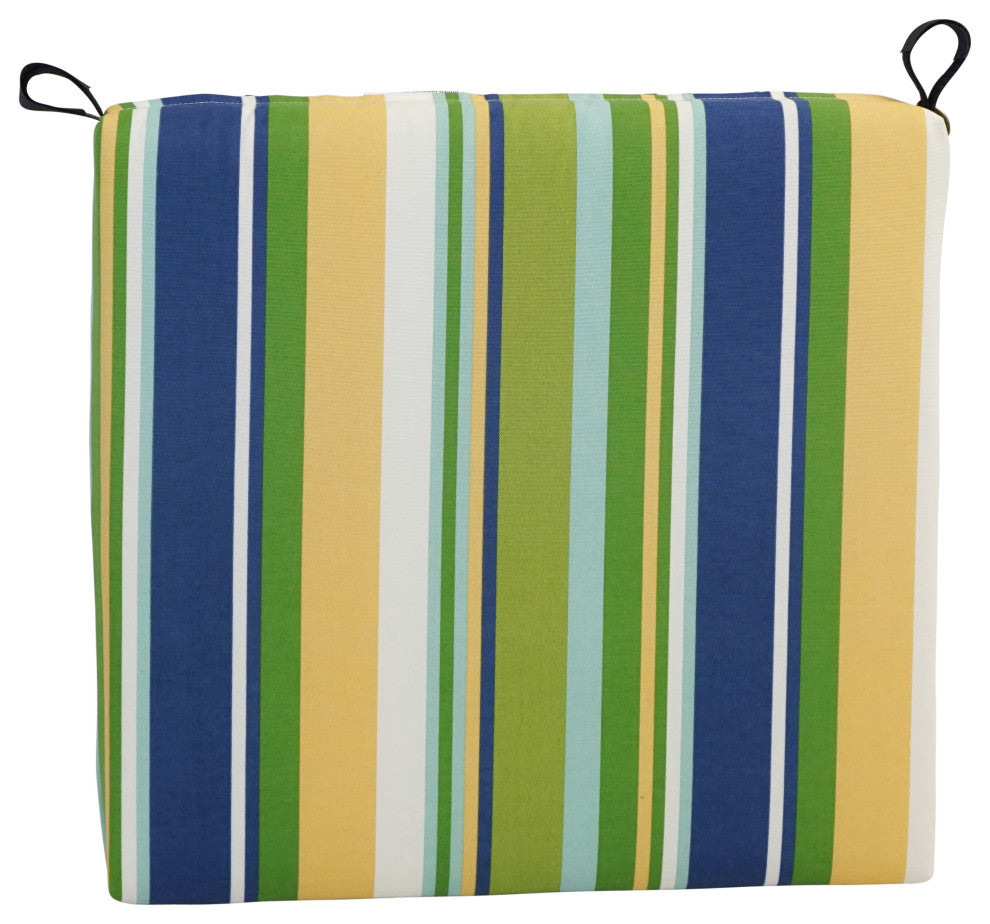20"X19" Patterned Outdoor Chair Cushions, Set of 2, Mccoury Pool