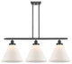 Innovations 916-3I-BK-G41-L Cone 12" 3 Light Island Light, Matte Black