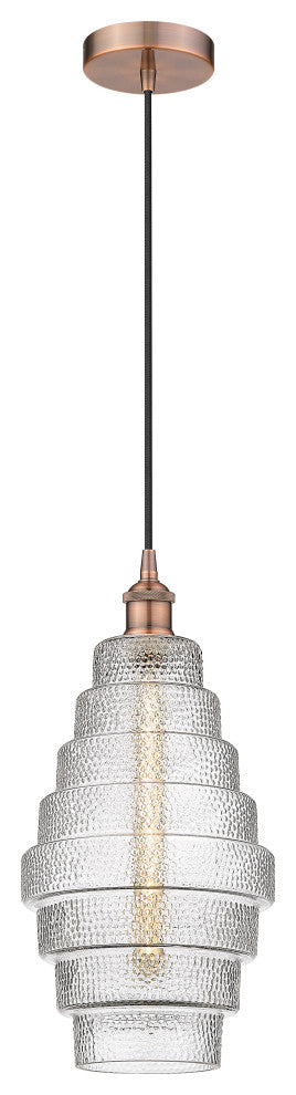 Innovations 616-1P-AC-G672-8 1-Light Mini Pendant, Antique Copper