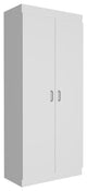 DEPOT E-SHOP Chad Pantry Double Door Cabinet, Five Shelves, Black