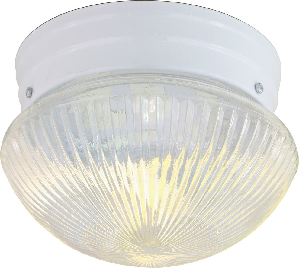 Nuvo 2-Light Incandescent Close-to-Ceiling Light Fixture, White