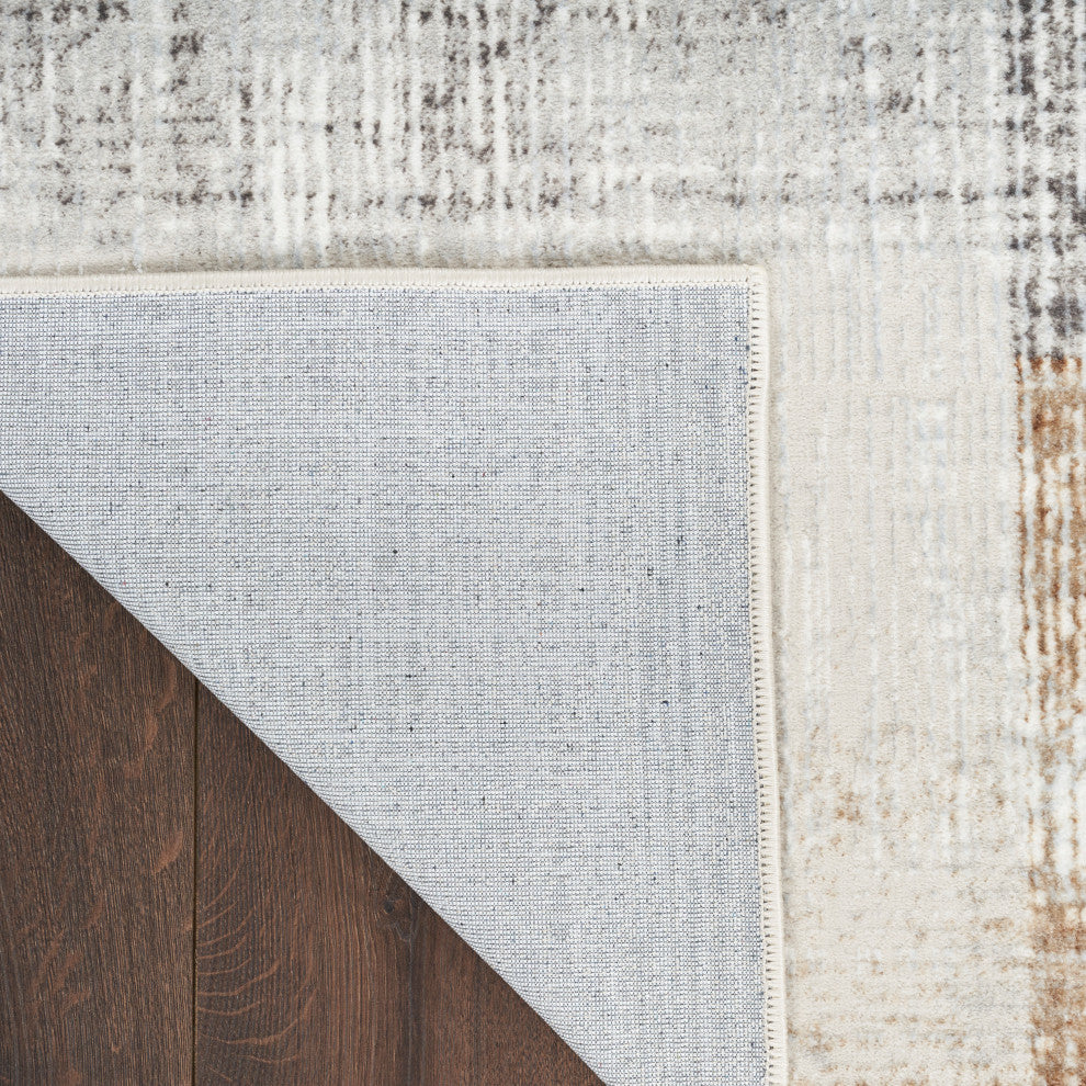 Nourison  Iliana 5'3"x7'3" Gray Modern Indoor Area Rug