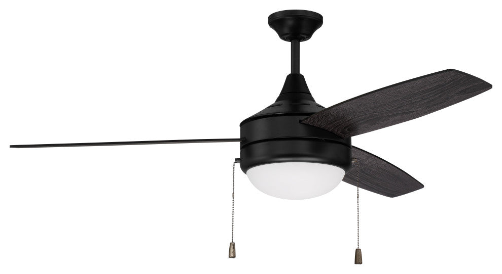 52" Phaze 3, Flat Black With Flat Black/Greywood Blades