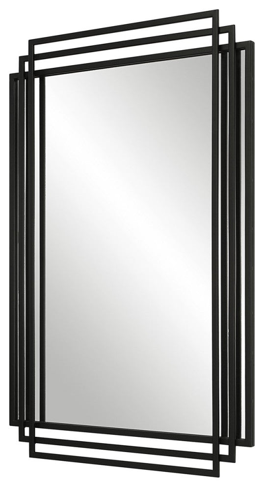 Uttermost Amherst Black Iron Mirror 09768