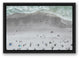 Aerial Beach Photo 12x18 Black Floating Framed Canvas