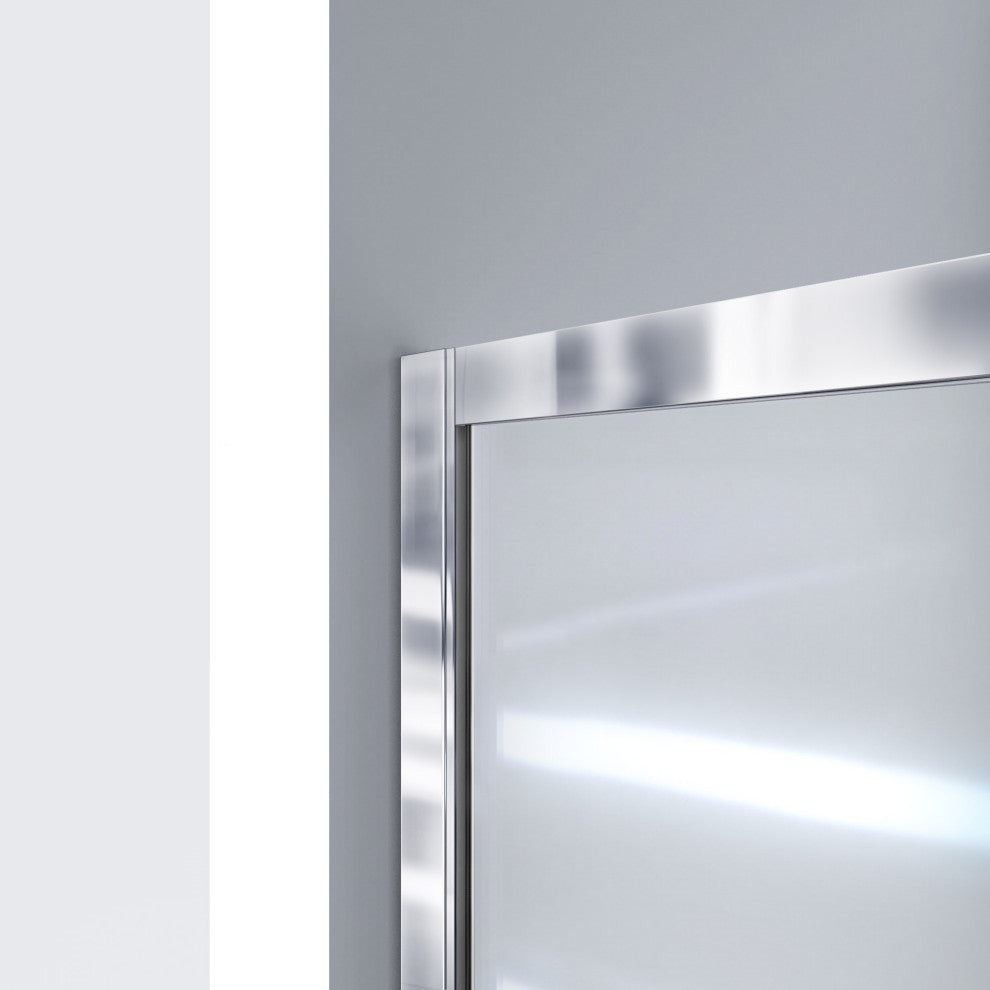 DreamLine Infinity-Z Frameless Sliding Shower Door, Frosted Glass, 56"-60"