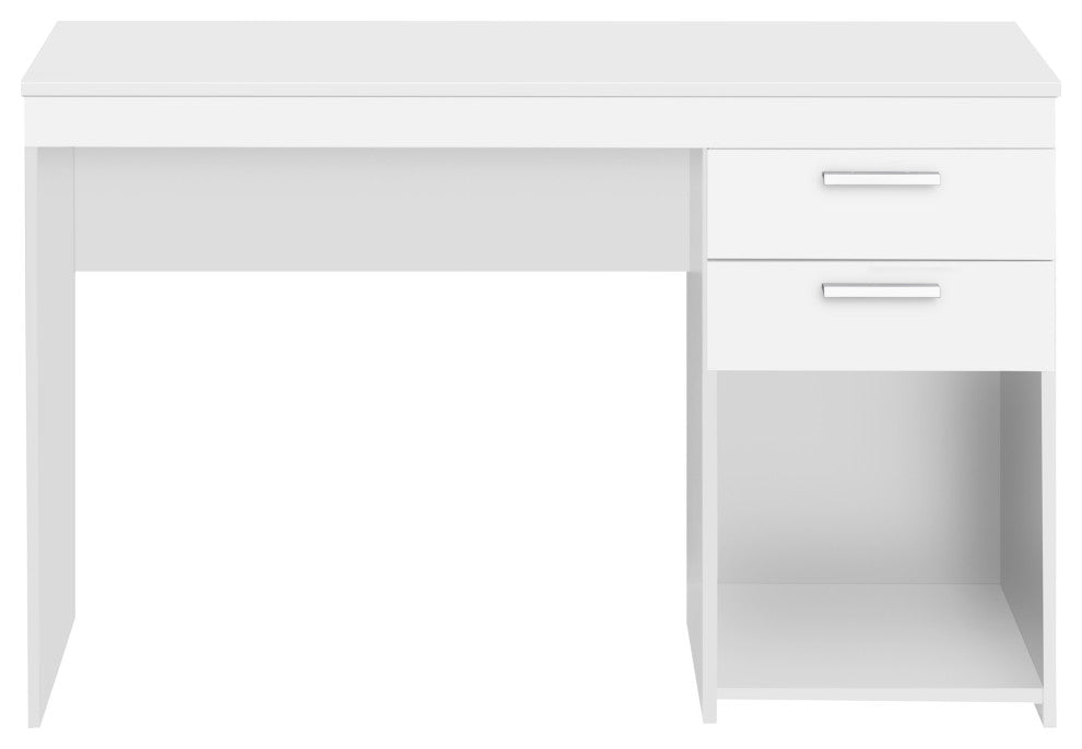 Techni Mobili Home Office Workstation with Storage, White