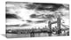 "Black and White View of London" Panorama Cityscape Wall Art, 32"x16"