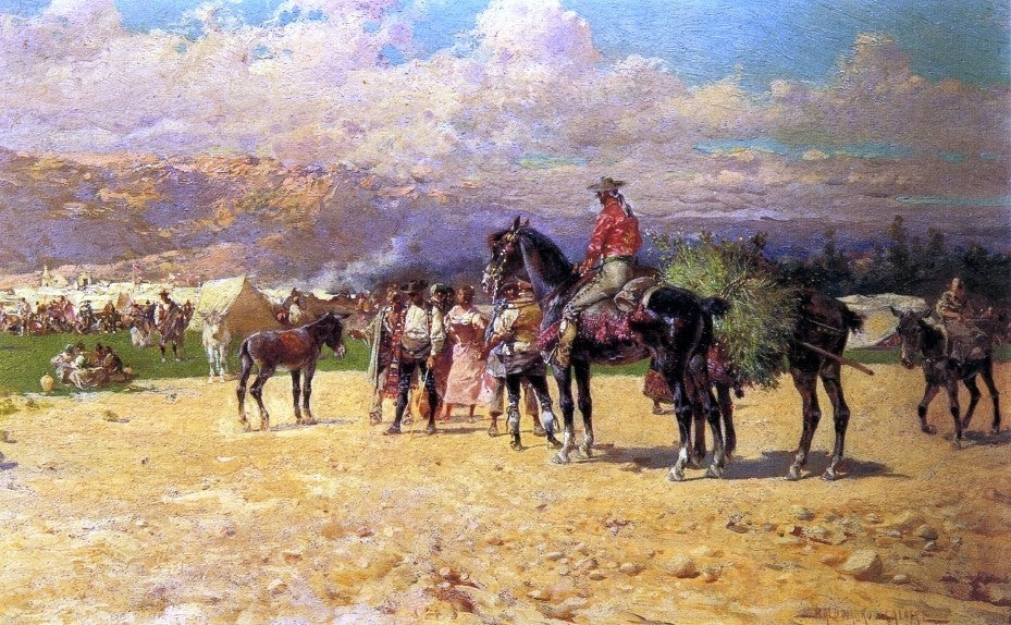 Baldomero Galofre Y Gimemez The Country Fair, Gallery Wrapped Canvas, 18"x27"