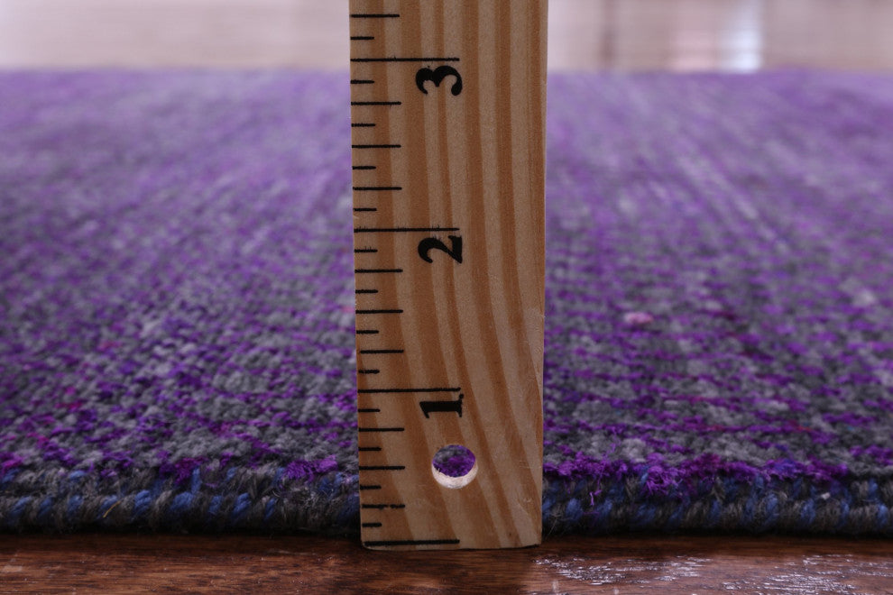 2' 5" X 19' 11" Runner Wool and Silk Super Savannah Gabbeh Handmade Rug Q8997