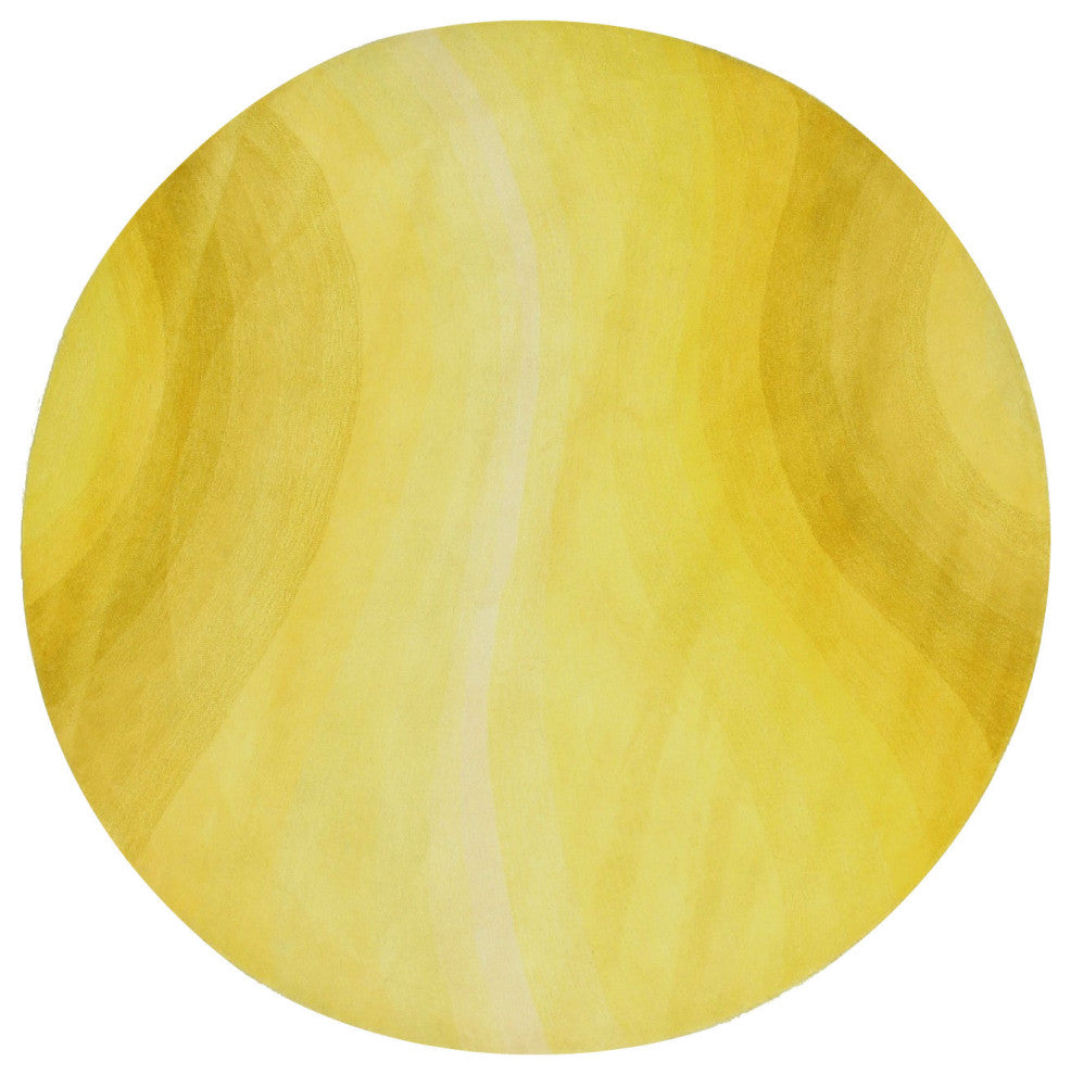 Yellow Contemporary Abstract Desertland Area Rug
