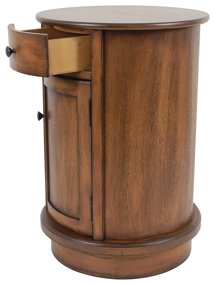 Beautifully Crafted Side Table, Vintage Cherry Finish, Honeynut Brown