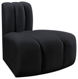 Arc Upholstered Modular Component, Black, 1-Piece: Reverse Corner, Velvet
