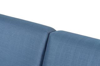 Sardinia Aluminum Frame Outdoor 84" Sofa - Blue Cushions