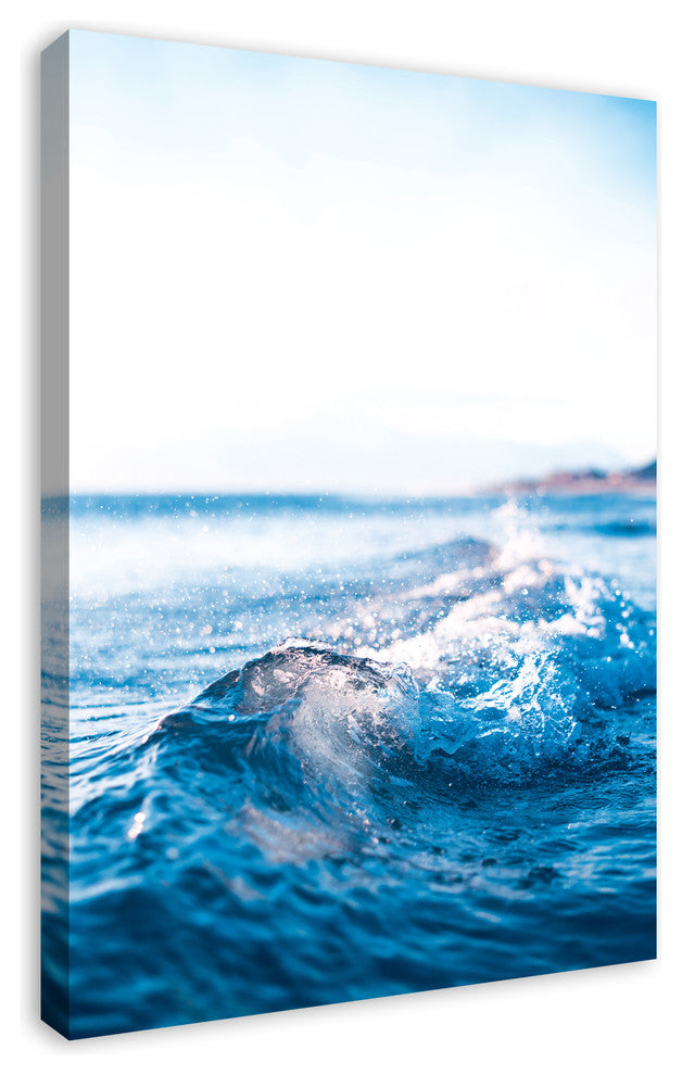 Clear Blue Waves 24x36 Canvas Wall Art
