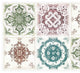 Green Beige Tile 3D Wall Panels, Set of 5, Covers 25 Sq Ft