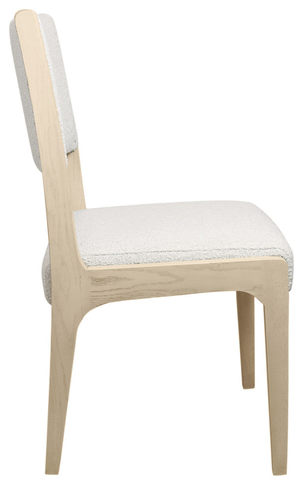 Flagstaff 13-Piece 108" Dining Set With 12 Ash Boucle Chairs In Ivory