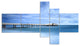 Pier Infinite to Blue Sea, Seascape Canvas Art Print, 60"x32", 5 panels