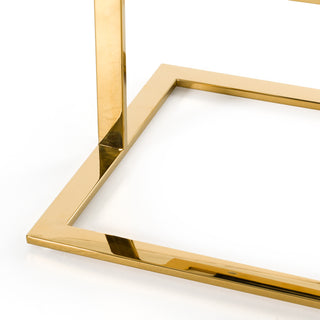 Modrest Frankie Contemporary White and Gold Dining Chair