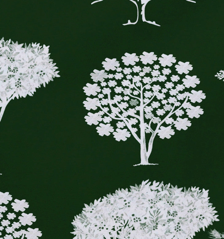 Field of Trees Floral Print Placemat, Set of 4, Green