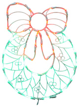 35Lt Ledwreath Window Decor 17X13"