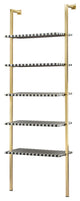 Bookcase Wall Shelf Rack, Metal Iron, Gold, Lounge Cafe Lobby Hospitality