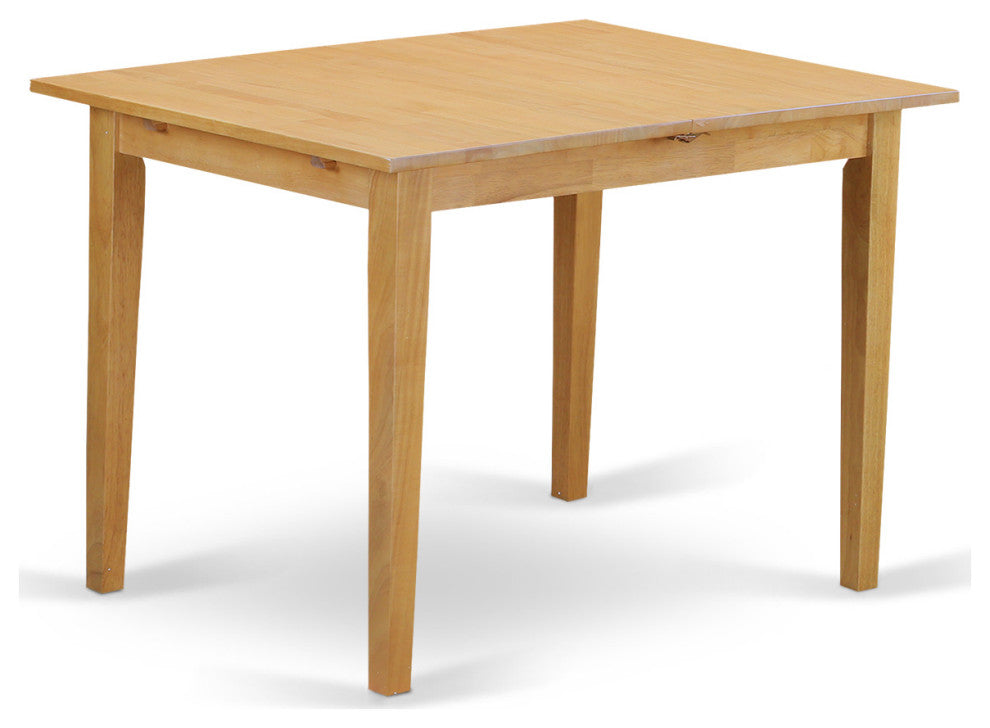 5-Piece Dinette Table Set - Table And 4 Cushion Seat Dining Chairs In Oak