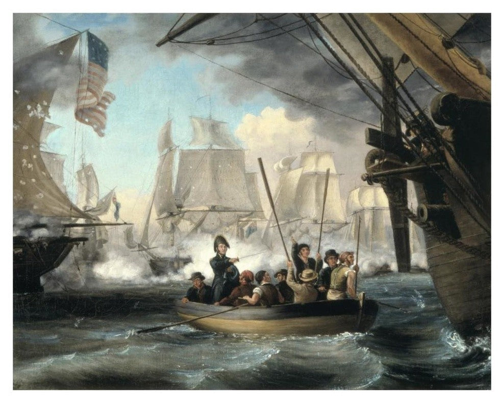 "Commodore Perry Leaving the Lawrence for the Niagara" Paper Art, 32"x26"